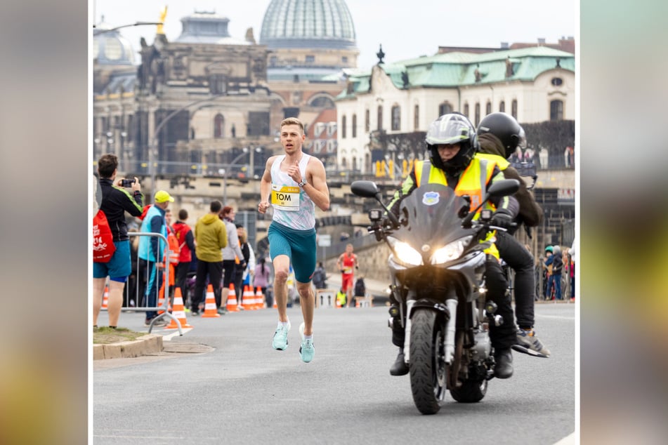 Vor Tom Förster (23) fuhr ein Motorrad, die Abgase atmete der Glauchauer permanent ein.