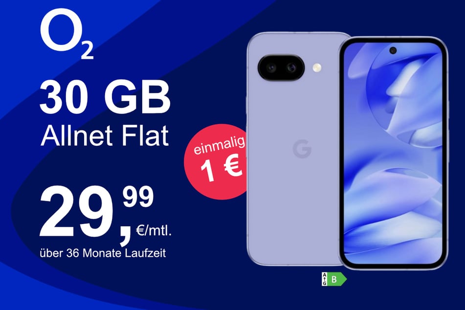Bei o2 gibt's das Google Pixel 9a jetzt für einmalig nur 1 Euro im o2 Mobile M Tarif.