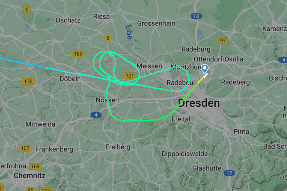 Der Flieger aus Düsseldorf konnte mit etwas mehr als 20 Minuten Verspätung in Dresden landen.