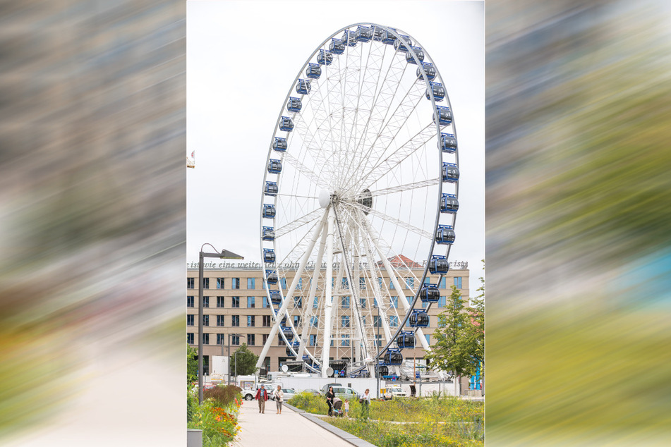 Das "Wheel of Vision" dreht sich noch bis zum 4. Oktober in Dresden.