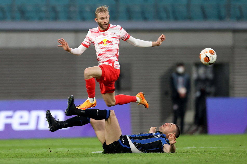 Konrad Laimer war am Samstag gegen den BVB noch der überragende Akteur auf dem Platz. Die Atalanta-Verteidigung hatte den Mittelfeldspieler aber gut im Griff.
