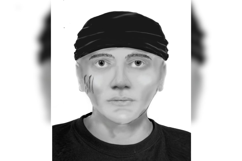 Die Polizei fahndet unter anderem mit diesem Phantombild nach einem der beiden mutmaßlichen Täter.