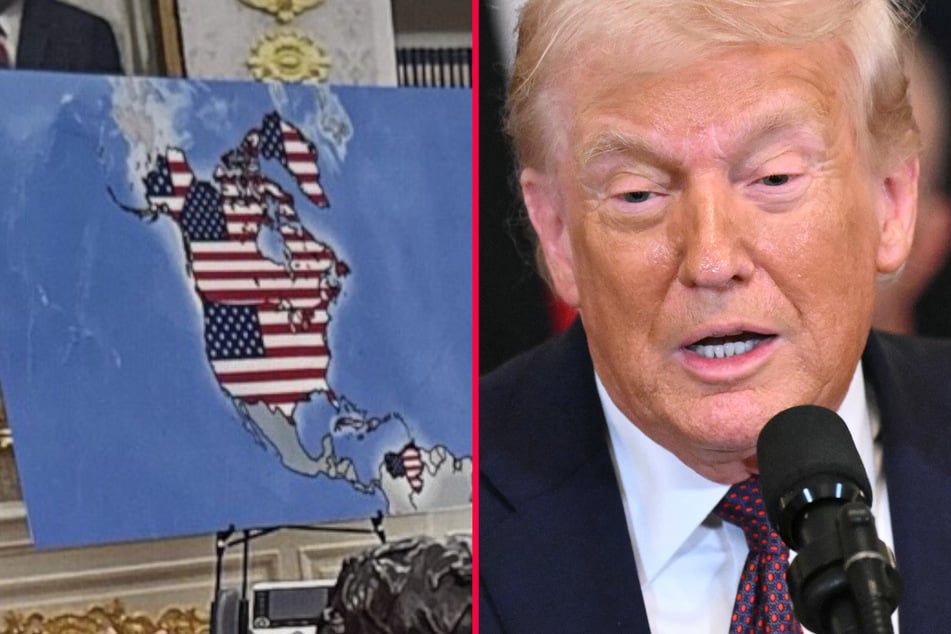 President Donald Trump posted an edited map showing Venezuela, Canada, and Greenland all subsumed as US territory.