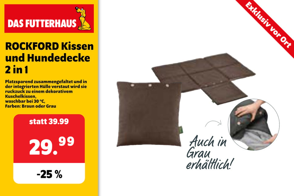 ROCKFORD Kissen und Hundedecke 2 in 1