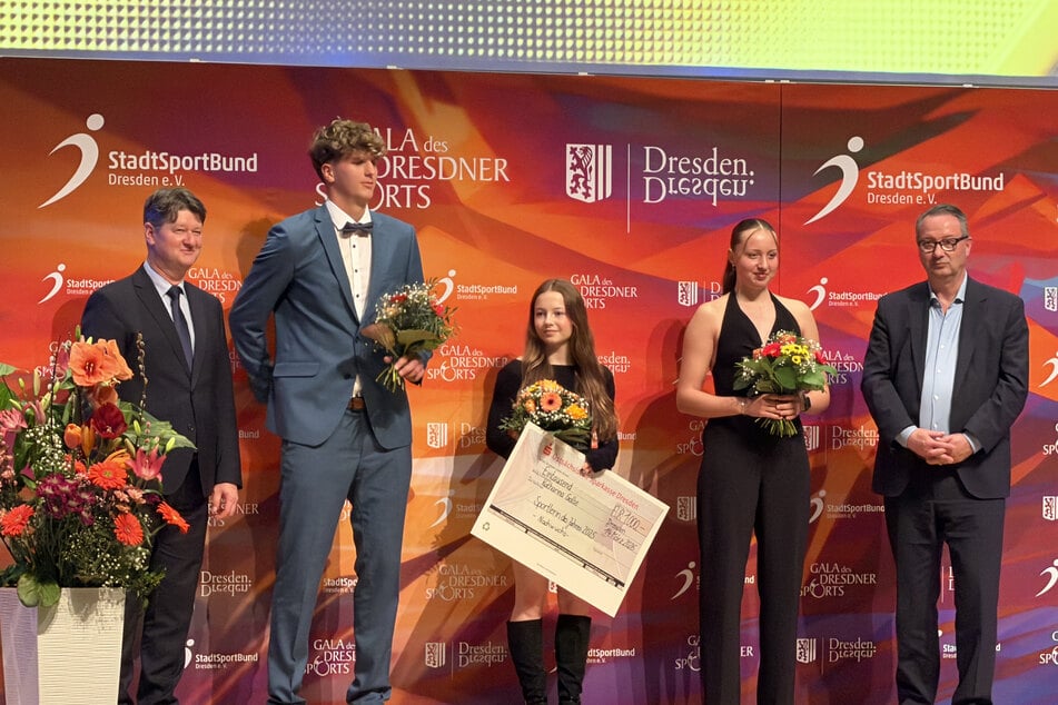 Die Nachwuchssportler des Jahres: Katharina Golbs (M.) Selma Lotte Ritter (r.), Felix Krones (l.)