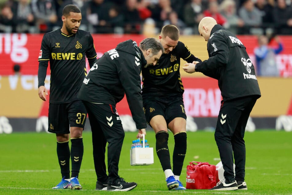 Said El Mala (2.v.r.) musste gegen Eintracht Frankfurt nach einem Abschluss kurz vor Schluss ausgewechselt werden.