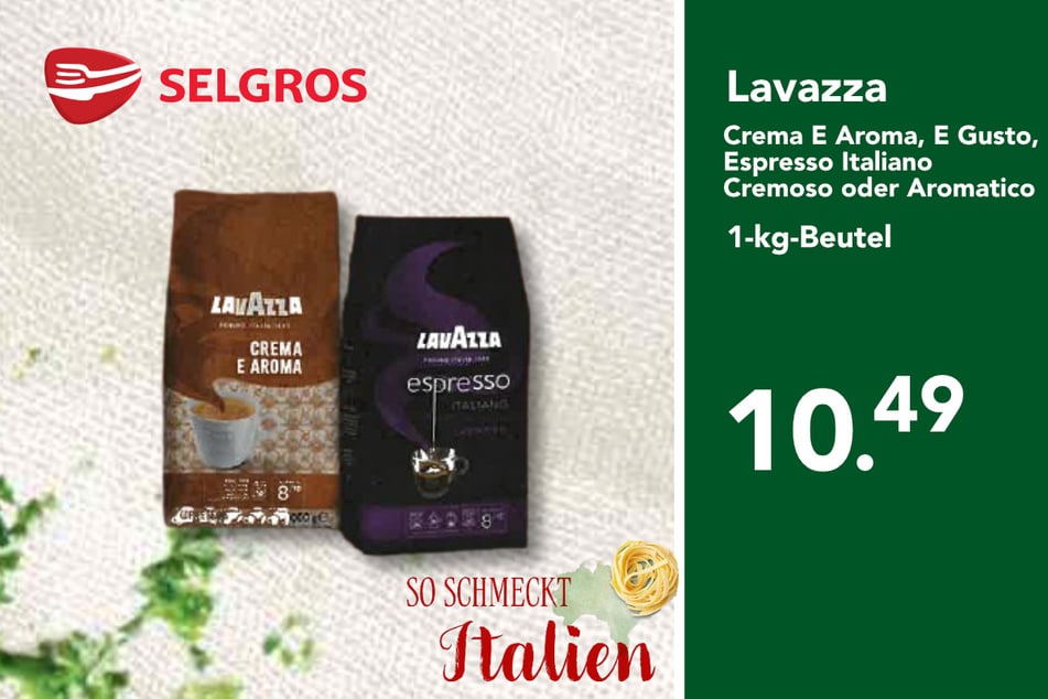 Lavazza ganze Bohnen
für nur 10,49 Euro.