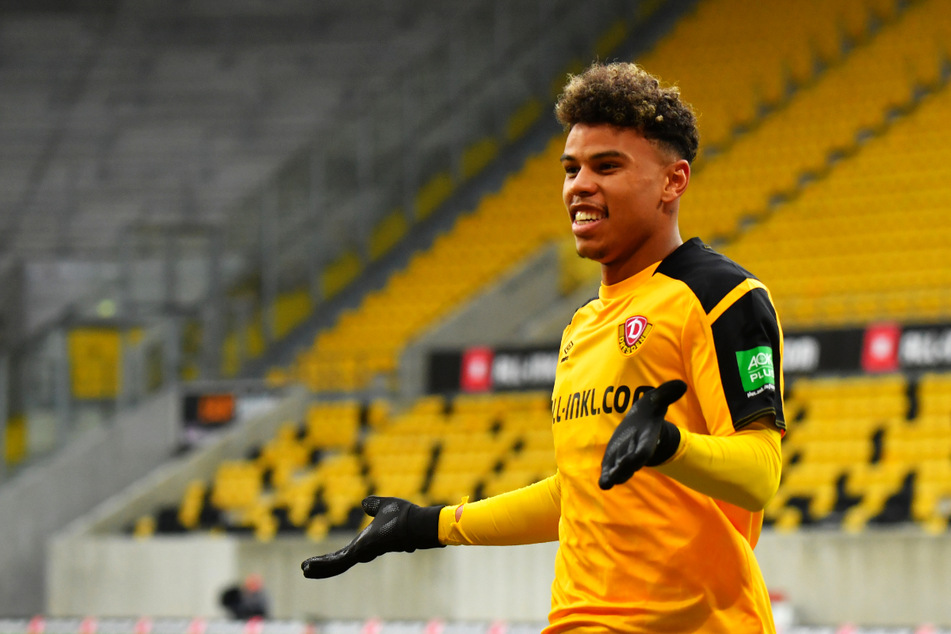 Ransford-Yeboah Königsdörffer (20) erzielte für Dynamo Dresden seine ersten beiden Zweitliga-Tore. Möglicherweise ist seine Treffer-Blockade damit endlich gelöst.