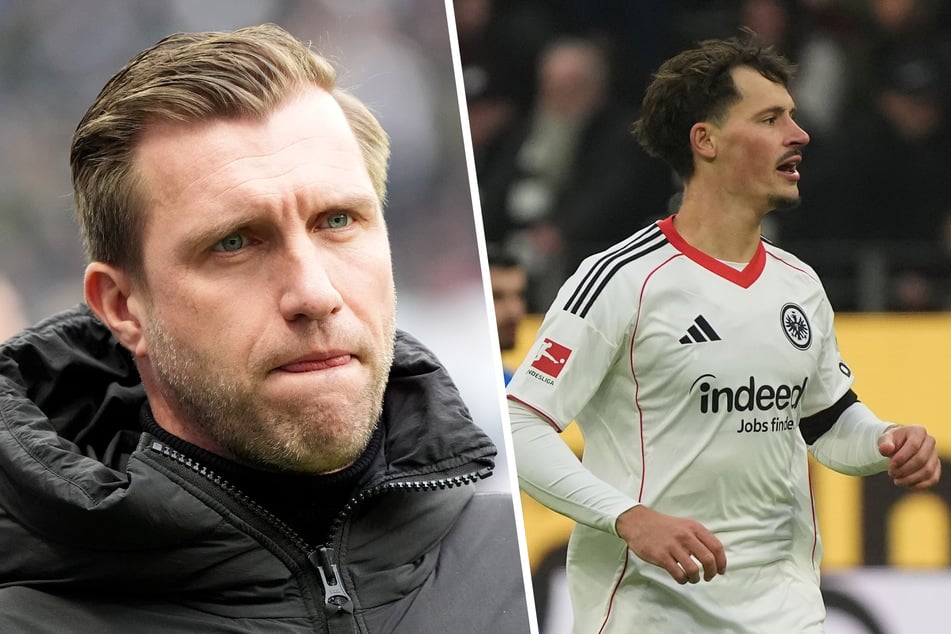 Sowohl SGE-Sportvorstand Markus Krösche (45, l.) als auch Kapitän Robin Koch (29) sehen eine durchweg positive Entwicklung.