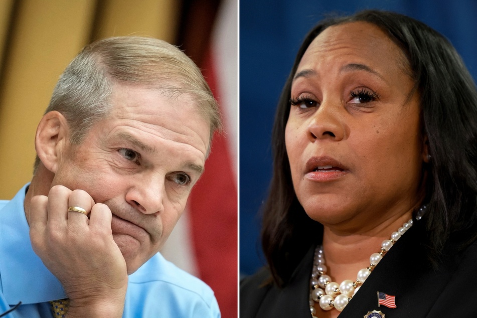 Georgia District Attorney Fani Willis responded after House Representative Jim Jordan (l.) opened an official investigation into her charges against Donald Trump.