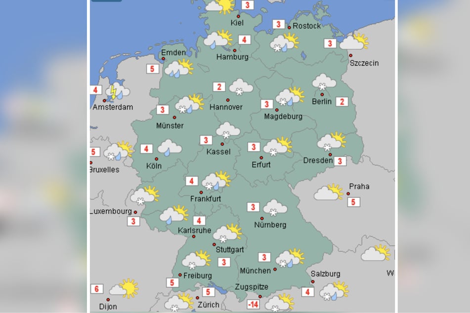 Die nächsten Tage wird es deutlich kälter in Deutschland.