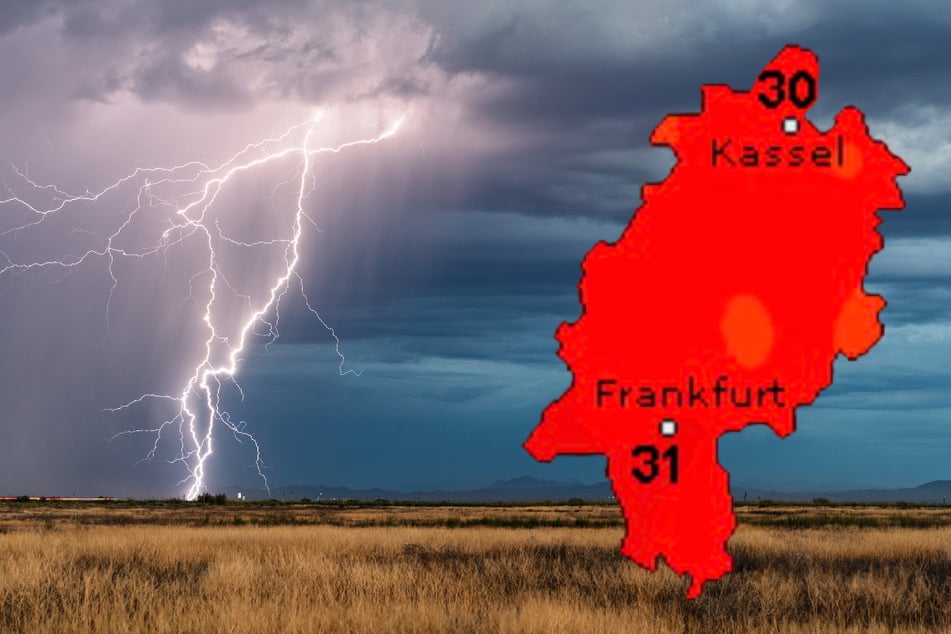Es bleibt sommerlich-heiß in Frankfurt und Hessen: Wetteronline.de (Grafik) sagt für den Freitag bis zu 31 Grad voraus, der Deutsche Wetterdienst (DWD) bis zu 32 Grad. Zudem kann es einzelne Gewitter geben.