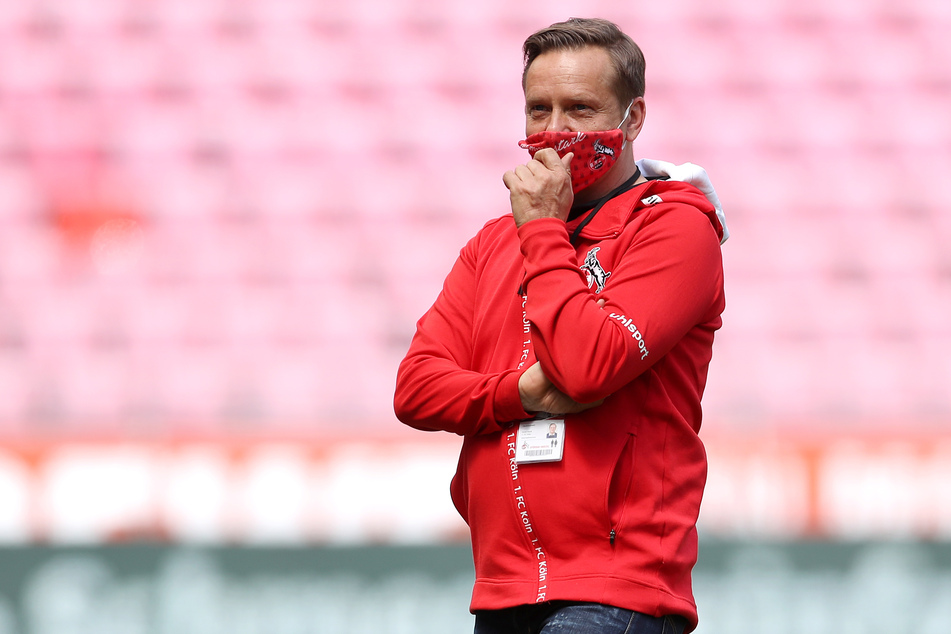 FC-Sportchef Horst Heldt (50) hat nur den Klassenerhalt im Blick (Archivbild).