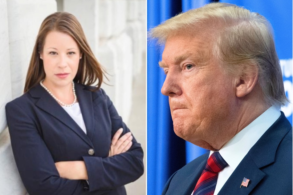 Attorney Stefanie Lambert (l.), who helped spread Donald Trump's false claims that the 2020 election was stolen from him, was arrested in Washington DC on Monday.