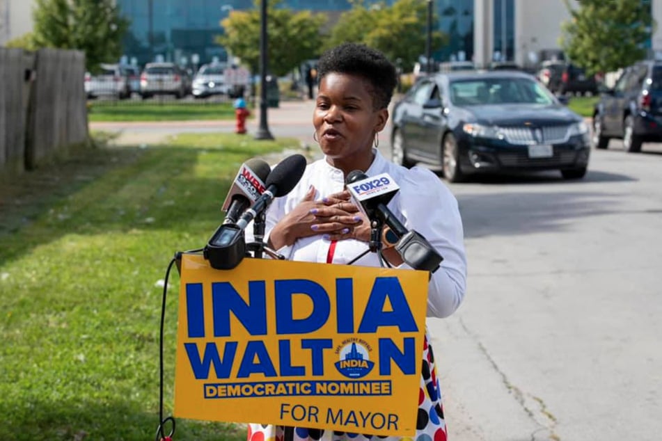 India Walton, a member of the Democratic Socialists of America, won the Democratic primary for Buffalo mayor in June 2021.