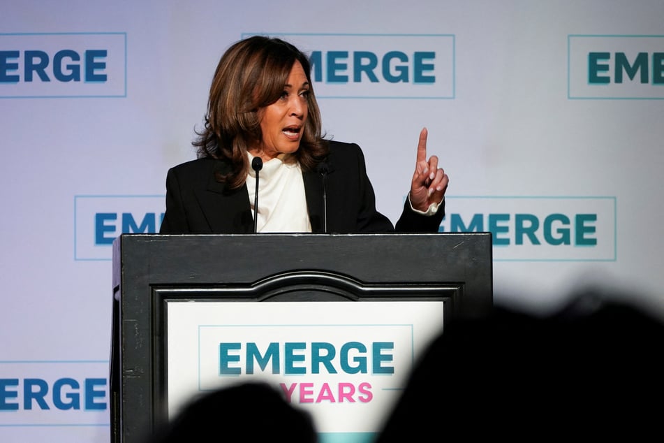Ex-VP Kamala Harris on Wednesday gave her first major address since losing the 2024 presidential election.