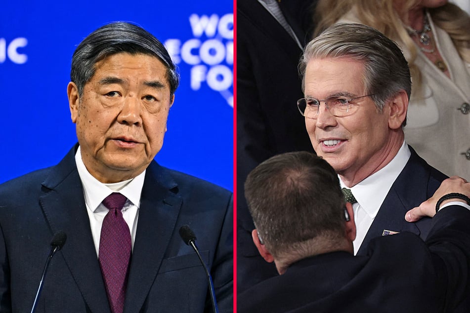 Treasury Secretary Scott Bessent (r.) is reportedly set to meet with China's Vice Premier He Lifeng for trade talks ahead of next month's Trump-Xi summit.