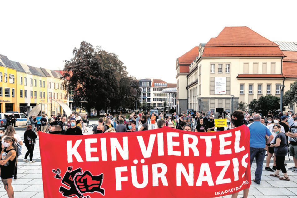 In Bautzen demonstrierten am Montag Ares-Gegner auf dem Kornmarkt.