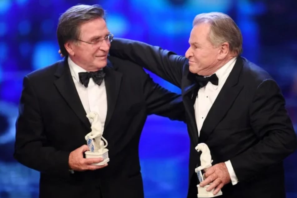 Elmar Wepper mit seinem älteren Bruder Fritz (r.), der fünf Monate später im Alter von 82 Jahren verstarb.