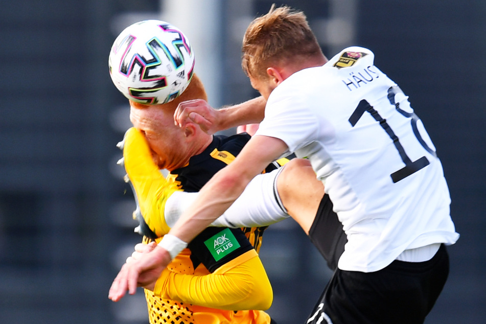 Ex-Bayern-Spieler Paul Will zeigte in Dresden bereits seine Nehmer-Qualitäten. Im Test gegen Köge brach er sich bei dieser Aktion das Nasenbein. Keine zwei Wochen später stand er im Pokal gegen den HSV auf dem Platz.