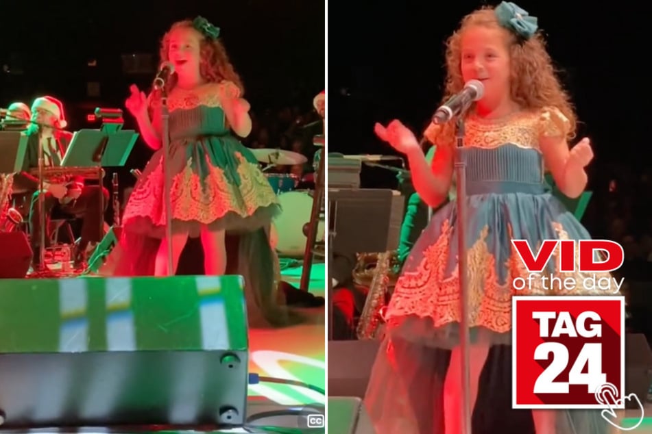 Today's Viral Video of the Day features a little girl who stole the show with a jazzy rendition of a popular Christmas song at a New York concert!