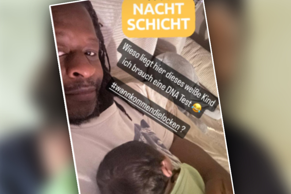 Papa Mola gibt seinen Instagram-Fans immer wieder Einblicke in seine neu gewonnenen Vaterfreuden.