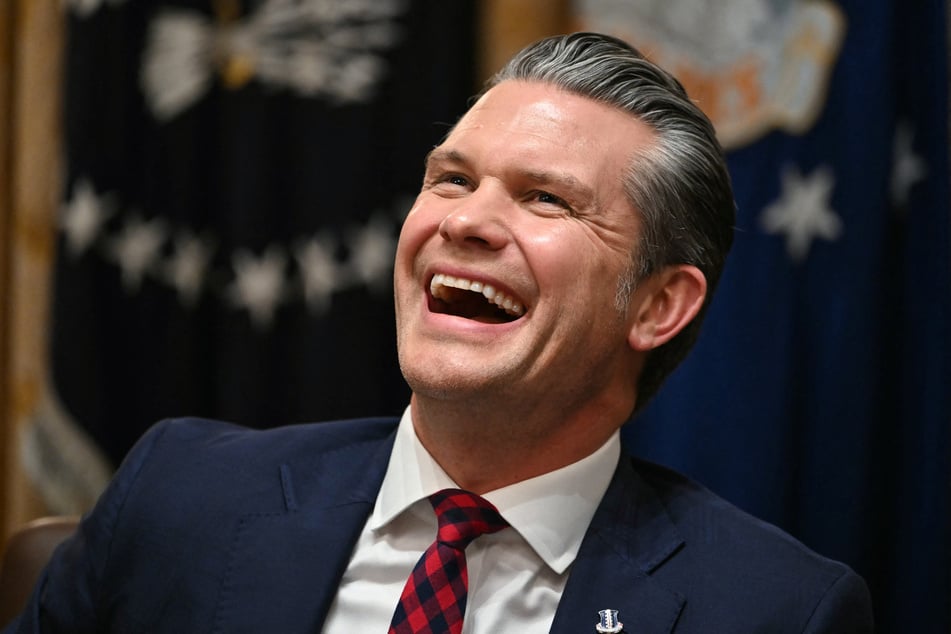 California Governor Gavin Newsom teased Defense Secretary Pete Hegseth for a spelling mistake on his name tag.