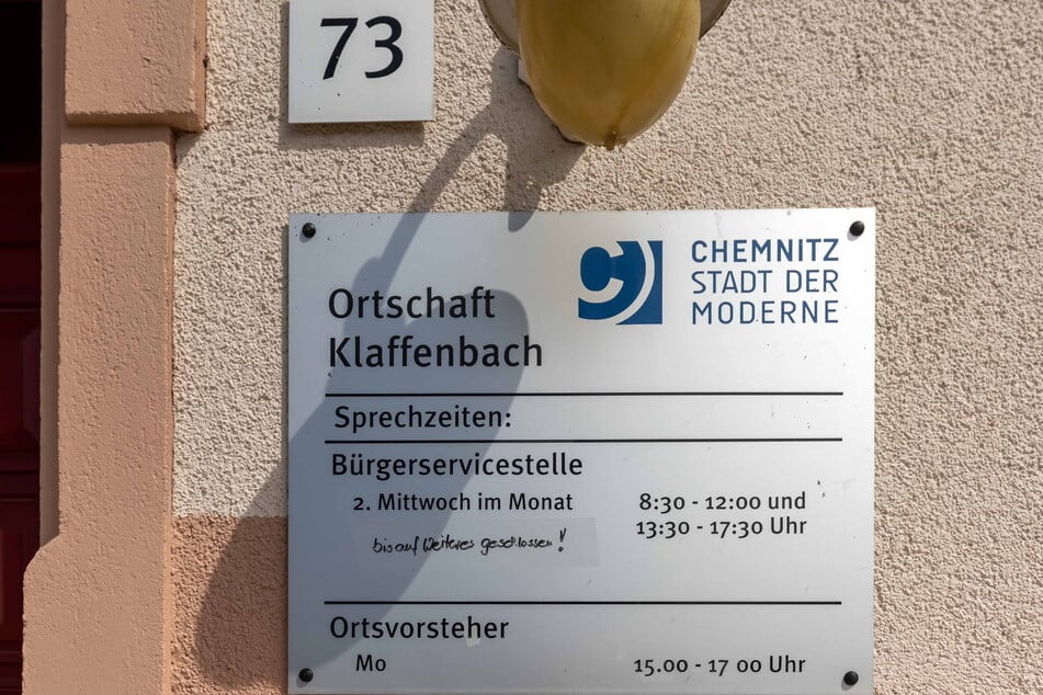 Sprechzeiten der Bürgerservicestelle in Klaffenbach - sie könnten bald der Vergangenheit angehören.