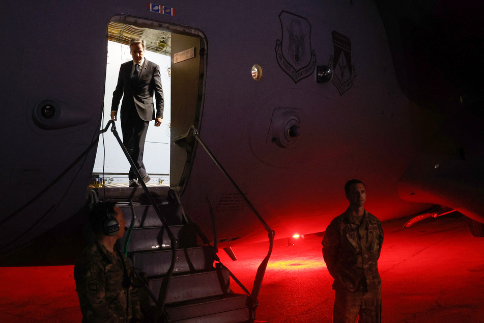 US-Außenminister Antony Blinken bei seiner Ankunft in Amman, der Hauptstadt Jordaniens.