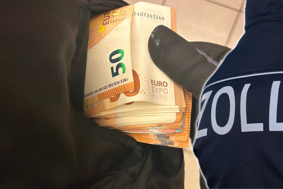 Eine Zoll-Streife stellte bei einem Fahrgast insgesamt 105.325 Euro sicher. (Zollbeamter: Symbolfoto)