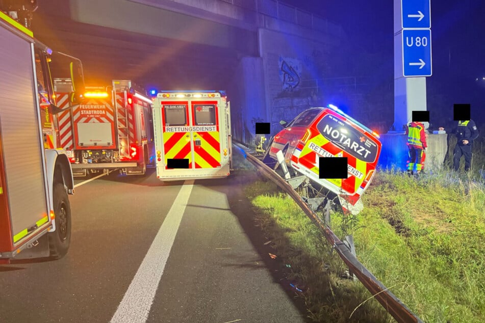 Unfall A4: Unfall auf A4 in Richtung Frankfurt: Notarzt verunglückt auf Einsatzfahrt