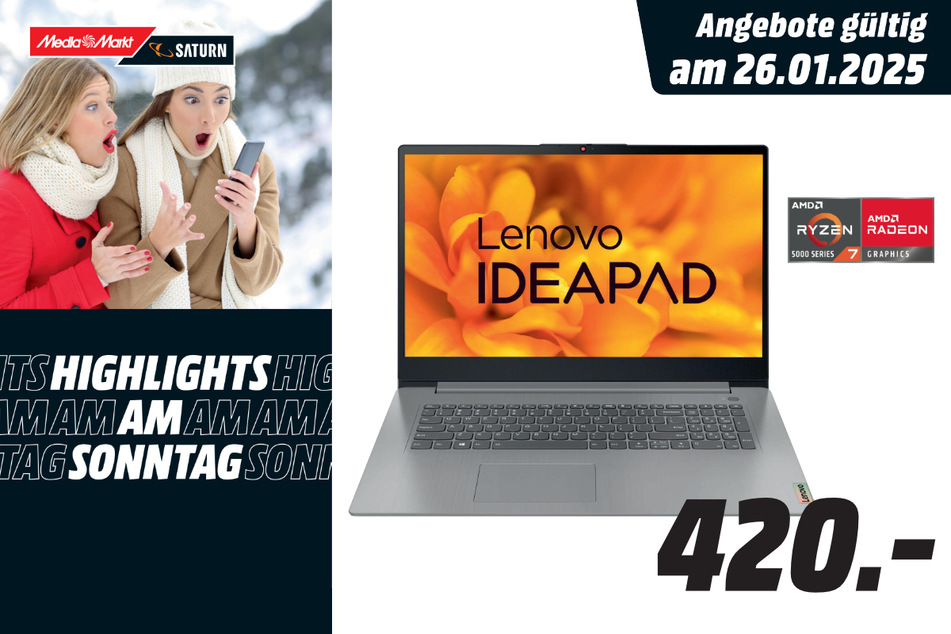 Lenovo-Notebook für 420 Euro.