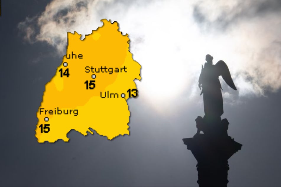 Hoch "VIANELDE" bringt dem Südwesten milde Höchsttemperaturen, wie die Karte zeigt.