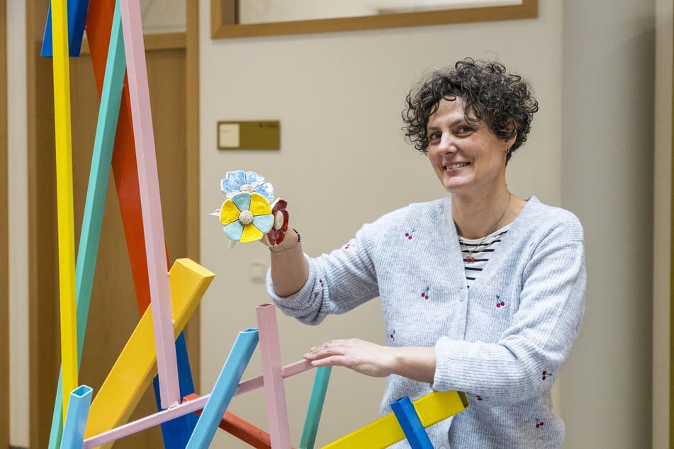 Diese Insektentränken in Blumenform wurden in Chemnitz geschaffen.