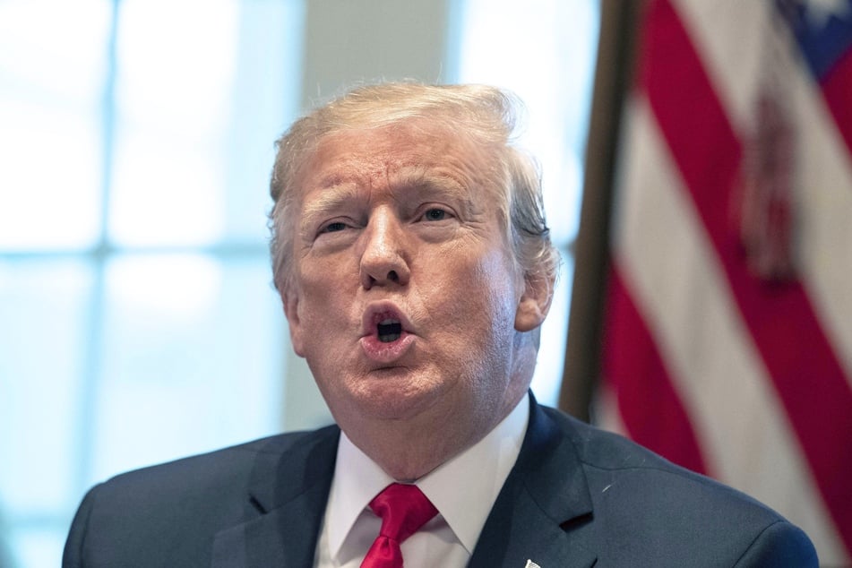 Donald Trump speaking during a Cabinet meeting at the White House in Washington, DC, on January 2, 2019.