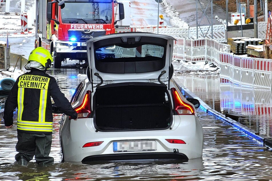 Im Dezember 2023 trat die Chemnitz über die Ufer und sorgte für Dauereinsätze bei den Feuerwehren.