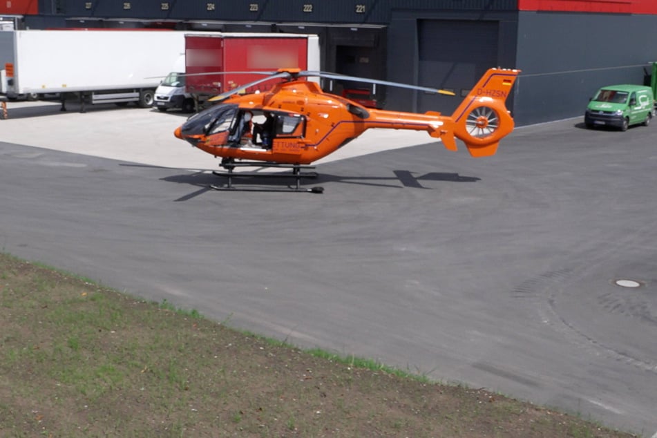 Auch ein Hubschrauber landete am Dienstag auf dem Betriebsgelände des Unternehmens.