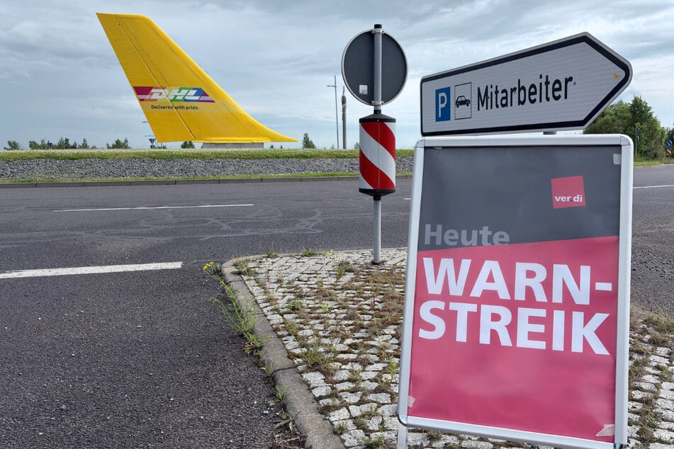 Leipzig: DHL-Hub am Flughafen Leipzig/Halle: Der Verdi-Streik hat begonnen