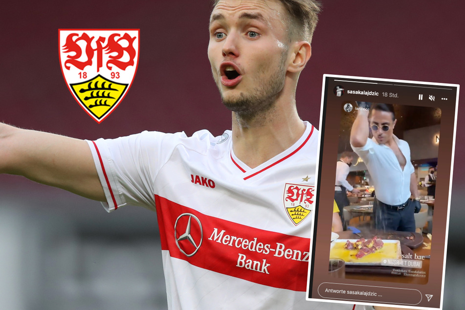 Wie einst Ribéry: VfB-Star Sasa Kalajdzic gönnt sich Goldsteak