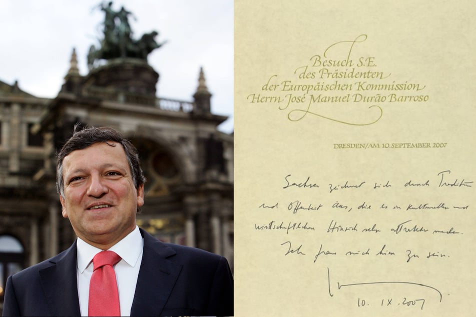 EU-Kommissionspräsident Jose Manuel Barroso verewigte sich 2007 auf Deutsch.