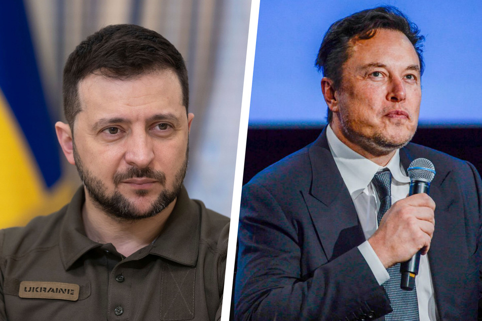 Elon Musks (51, r.) Vorschlag stieß bei Wolodymyr Selenskyj (44, l.) und Co. nicht grade auf Begeisterung.