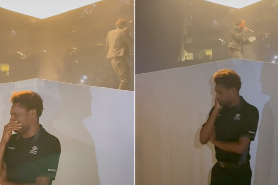A TikTok of Kendrick Lamar moving a security guard to tears is racking up views