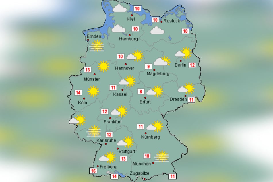 Am Dienstag kommt in vielen Gegenden Deutschlands die Sonne durch. Mancherorts sind frühlingshafte Temperaturen möglich.