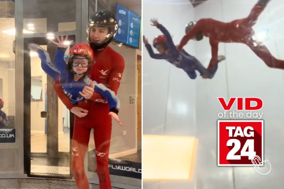 viral videos: Viral Video of the Day for March 14, 2026: Mom loses it at daughter's hilarious indoor skydiving fail