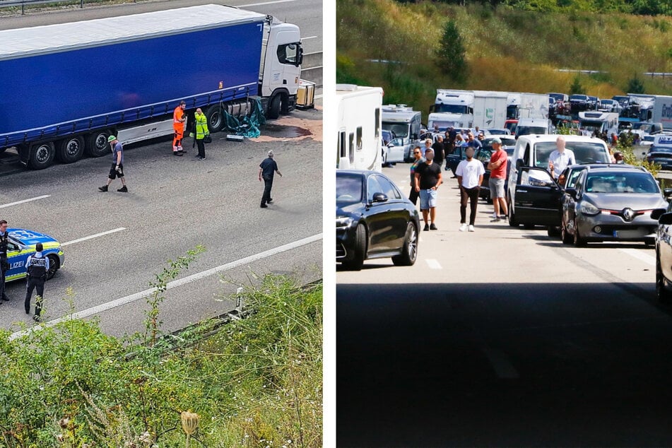 Unfall A8: A8 bei Pforzheim nach Lkw-Unfall voll gesperrt