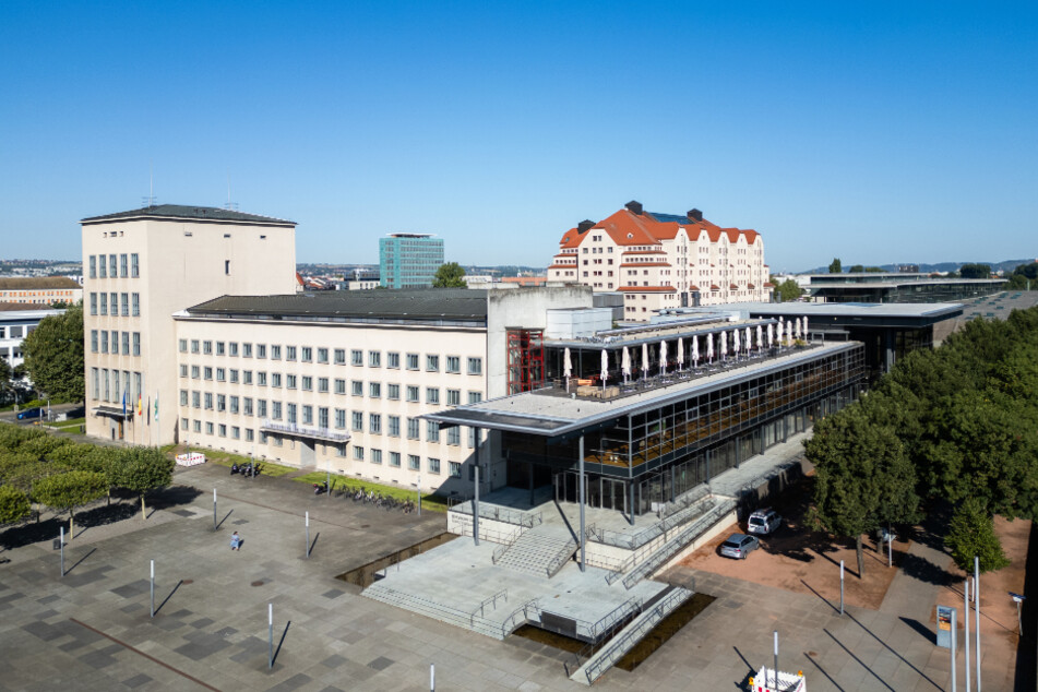 In diesem Gebäude in Dresden sitzt der Sächsische Landtag.