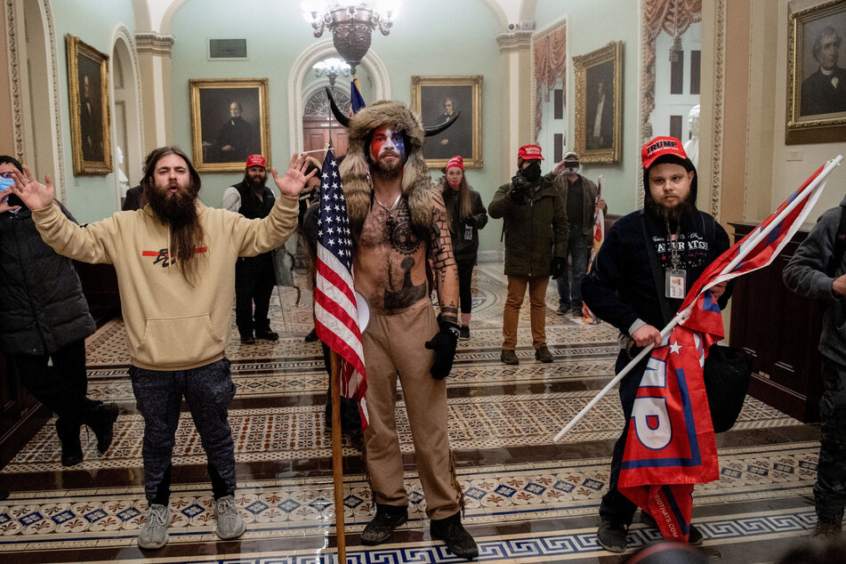 Supporters of former president Donald Trump enter the US Capitol on January 6, 2021.