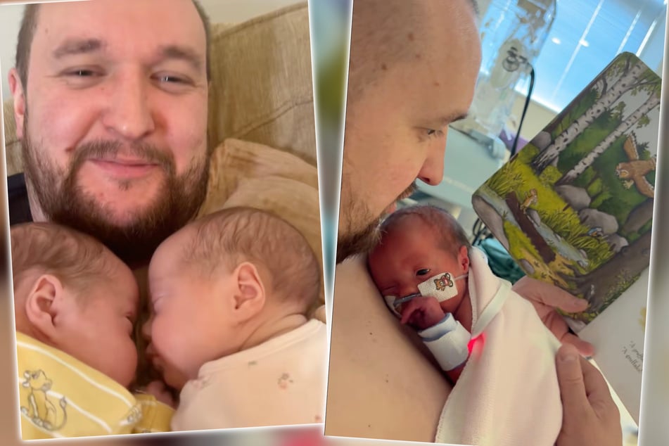 Vater liest Zwillings-Frühchen vor und rührt damit zu Tränen