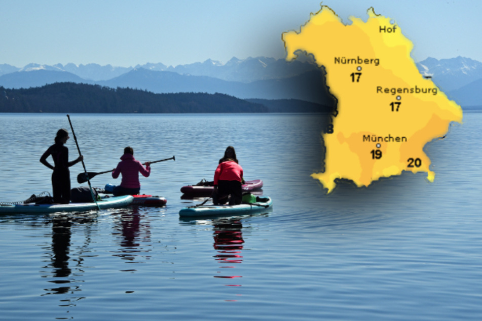 Das Thermometer klettert in den nächsten Tagen bis auf 20 Grad. (Bildmontage)