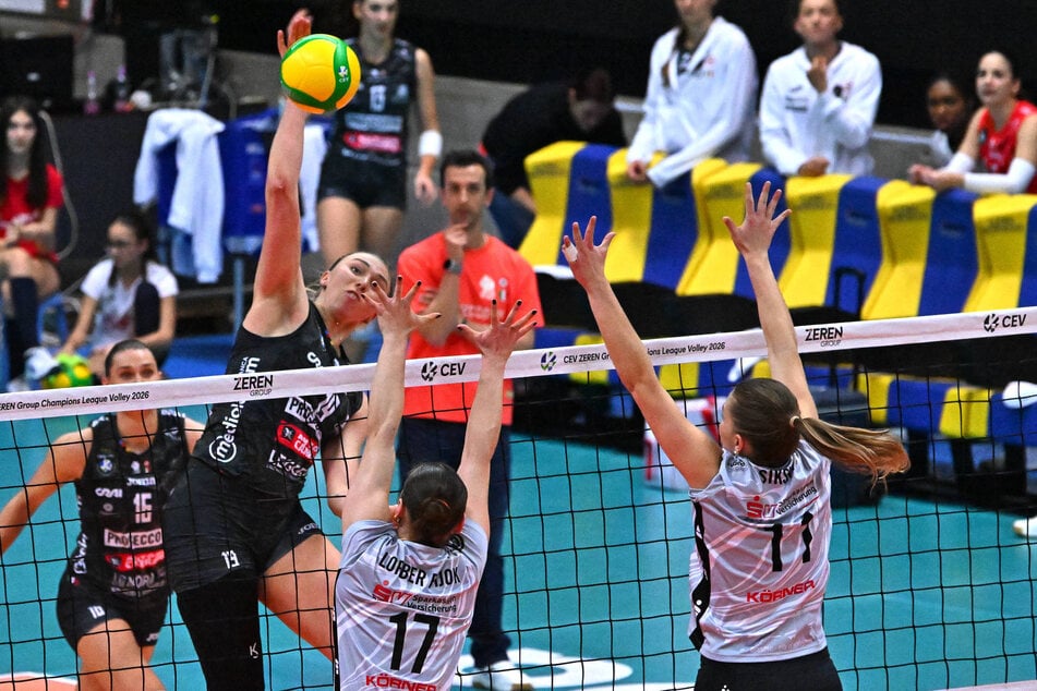 Eine andere Höhe: Auch das zweite Spiel gegen Conegliano verloren Lorena Lorber Fijok (22, M.) &amp; Co. klar.